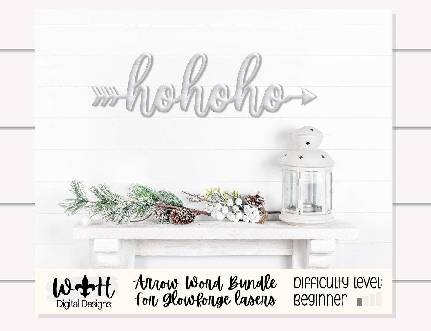 Santa, Ho Ho Ho, Naughty, Nice Christmas Arrows - Place Settings Bundle - Files for Sign Making - SVG Cut File For Glowforge - Digital File