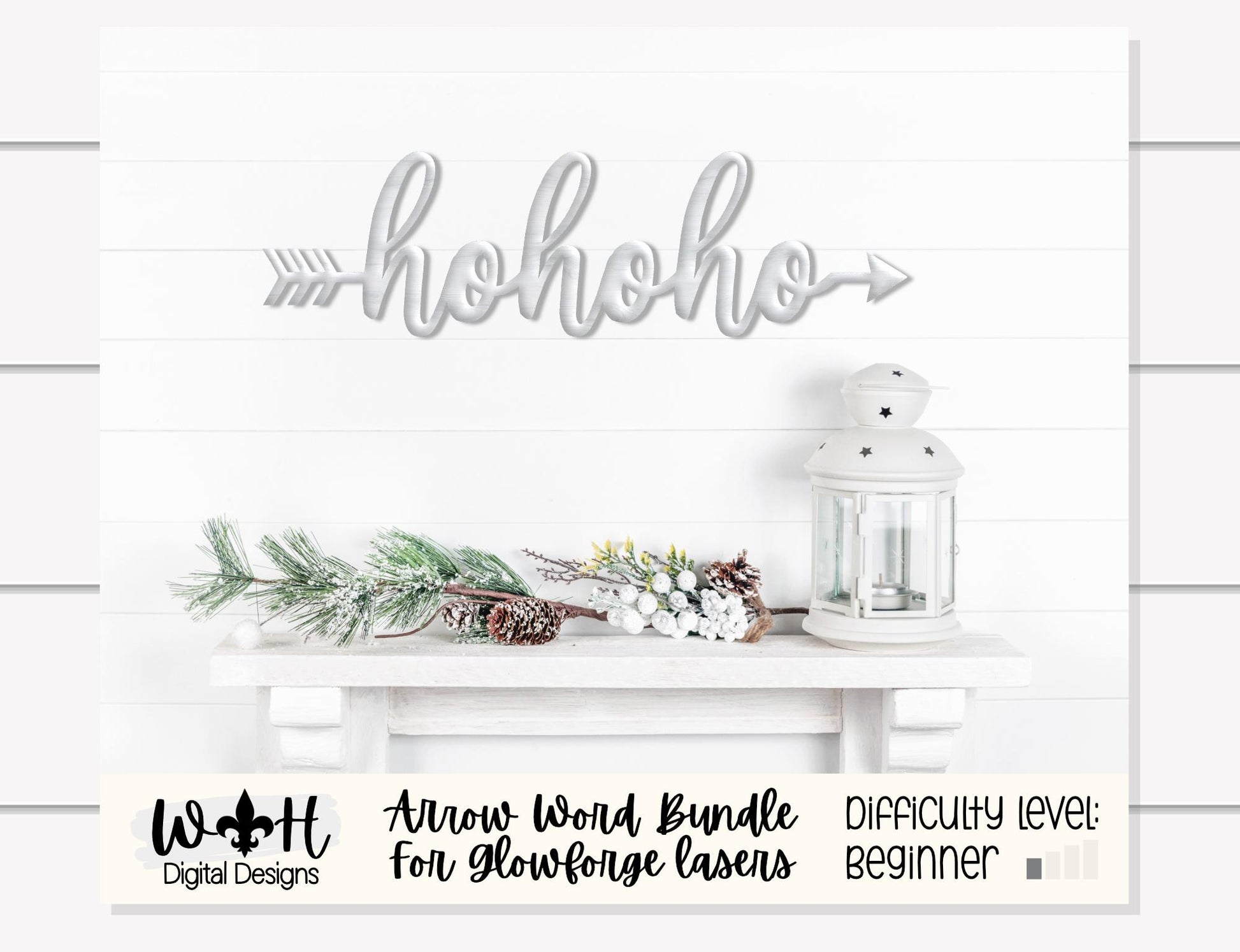 Santa, Ho Ho Ho, Naughty, Nice Christmas Arrows - Place Settings Bundle - Files for Sign Making - SVG Cut File For Glowforge - Digital File