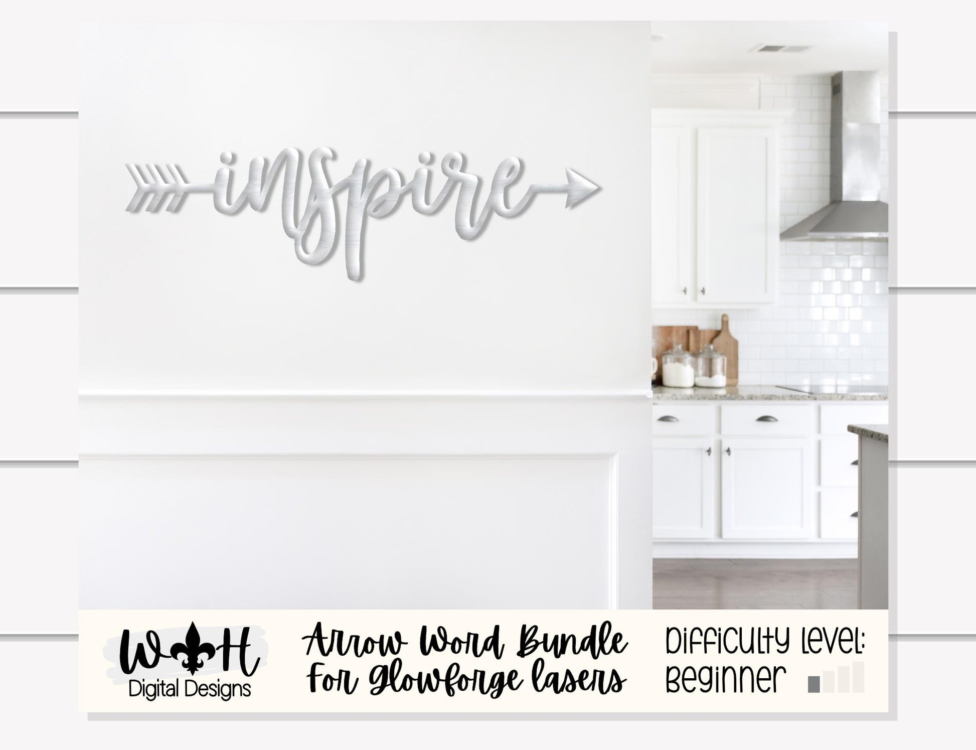 Teach, Love, Inspire - Welded Arrow Words - Files for Sign Making - SVG Cut File For Glowforge - Digital File