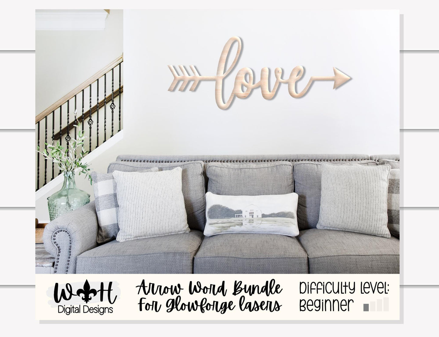 Teach, Love, Inspire - Welded Arrow Words - Files for Sign Making - SVG Cut File For Glowforge - Digital File