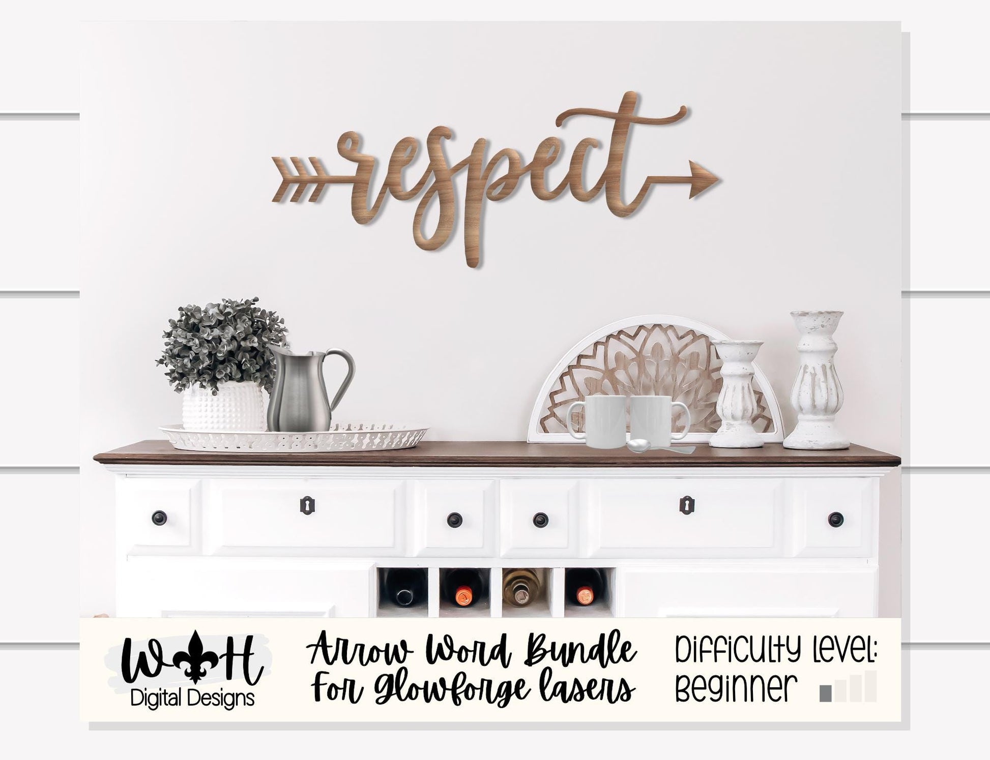 Compassion, Kindness, Respect - Welded Arrow Words - Files for Sign Making - SVG Cut File For Glowforge - Digital File