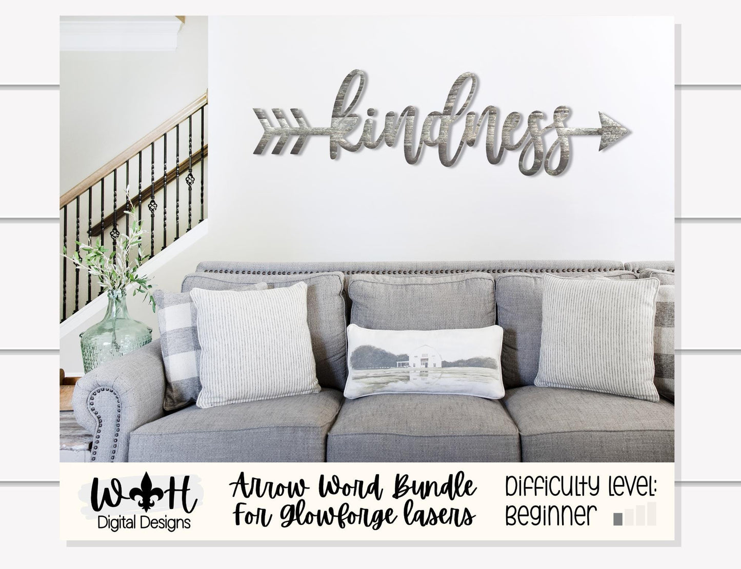 Compassion, Kindness, Respect - Welded Arrow Words - Files for Sign Making - SVG Cut File For Glowforge - Digital File