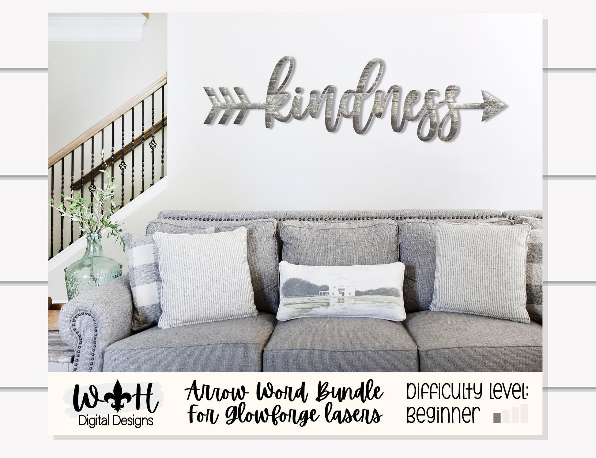 Compassion, Kindness, Respect - Welded Arrow Words - Files for Sign Making - SVG Cut File For Glowforge - Digital File