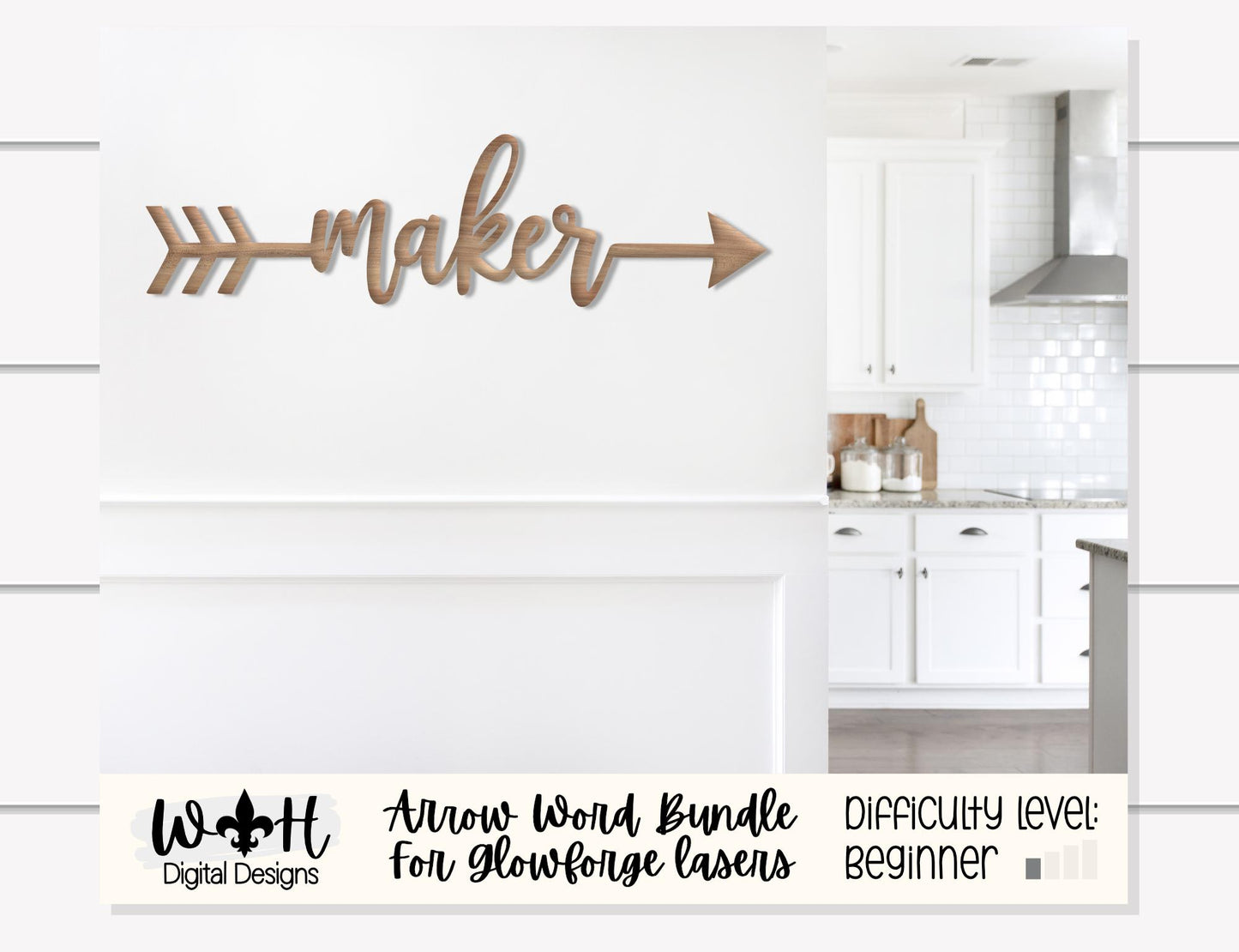 Dreamer, Maker, Creator - Welded Arrow Words - Files for Sign Making - SVG Cut File For Glowforge - Digital File