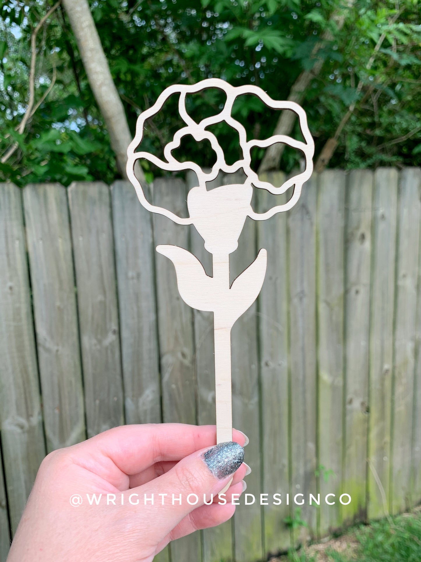 Laser Cut Wooden Flowers - Decorative Flowers For Mom - Build a Bouquet for Mother’s Day