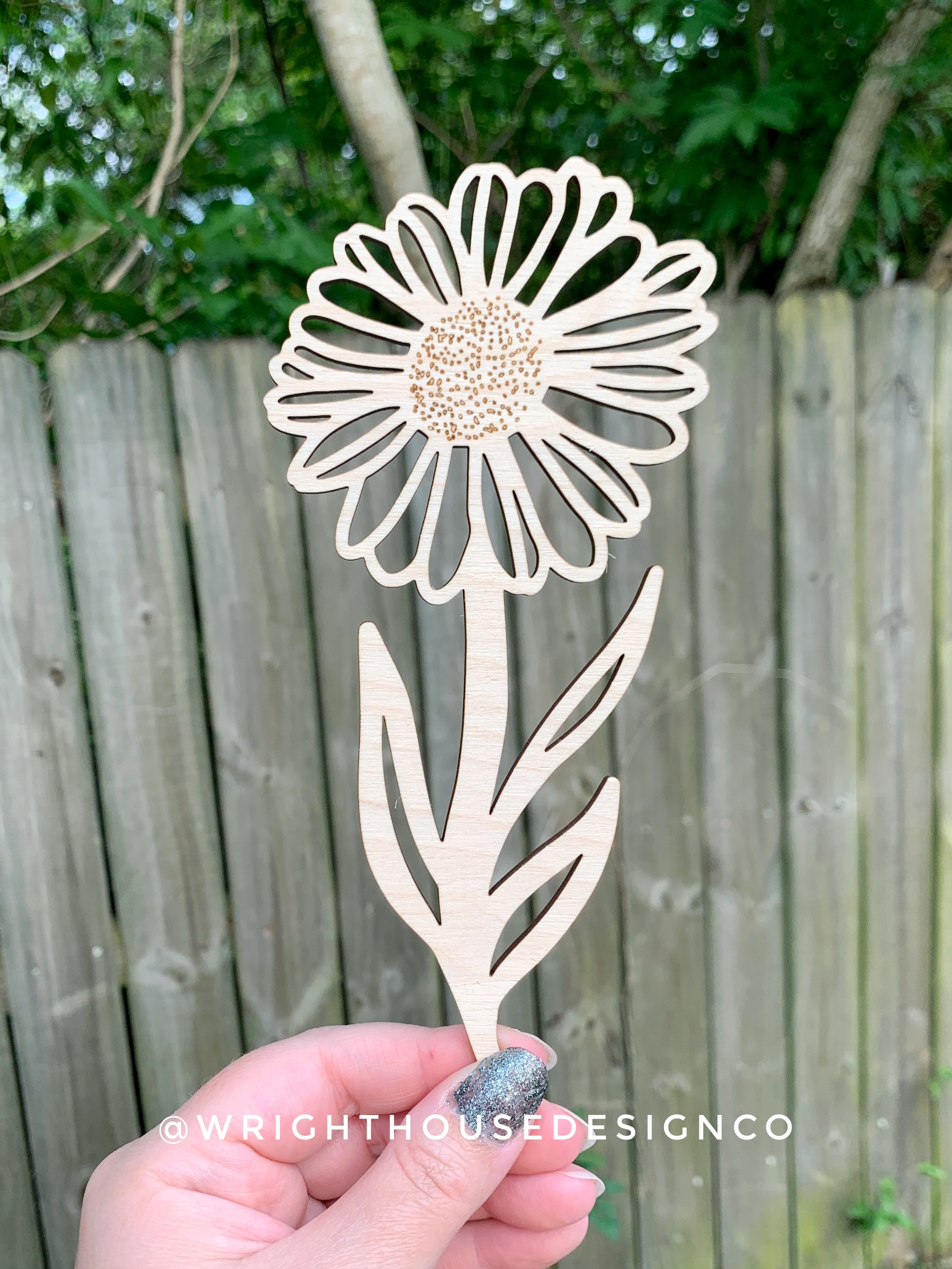 Laser Cut Wooden Flowers - Decorative Flowers For Mom - Build a Bouquet for Mother’s Day