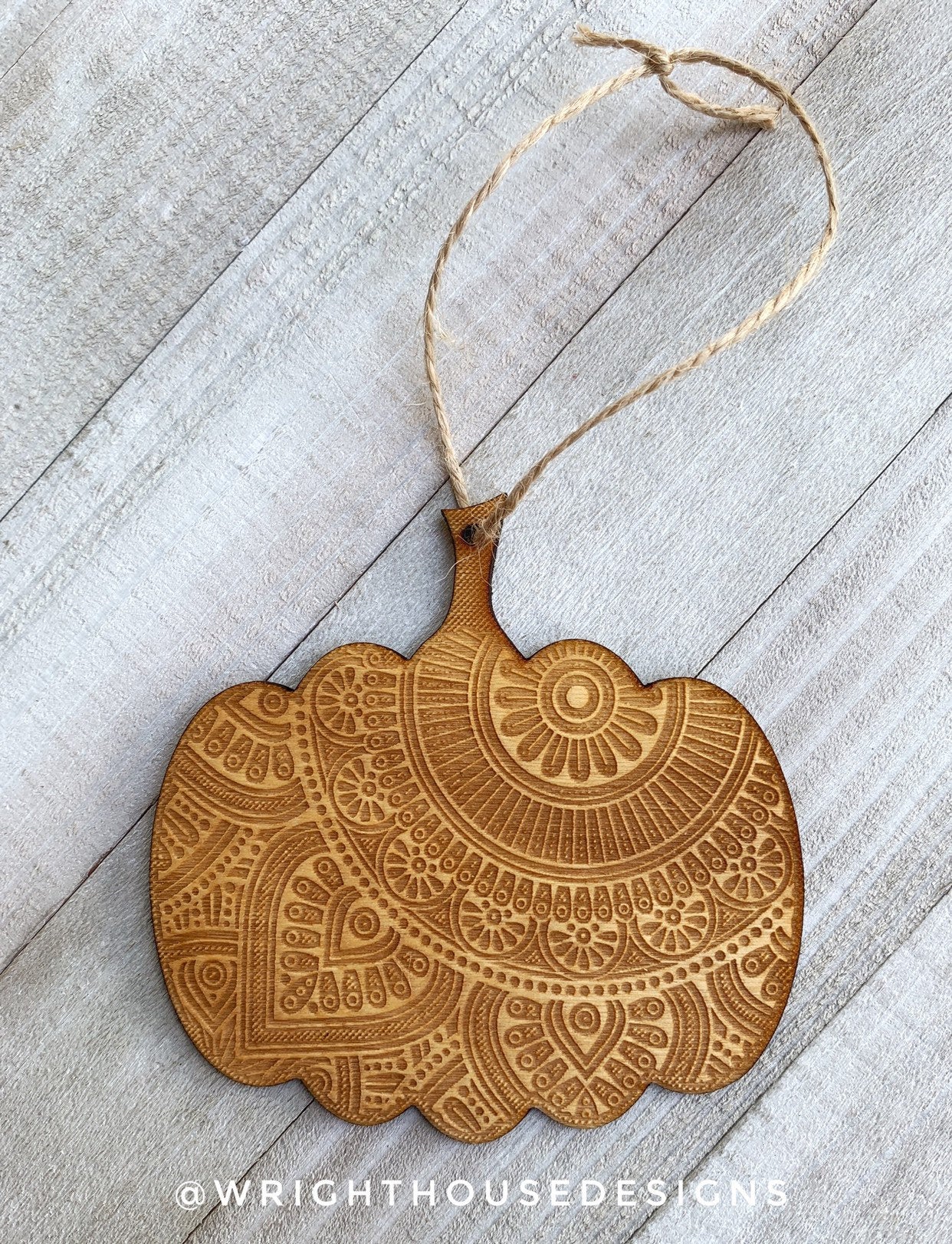 Wooden Arabesque Pumpkins - C02 Laser Engraved - Wall Ornament and Accents - Autumn Decor - Fall Decor - Halloween Decor - Pumpkin Season - Wright House Designs