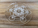 Load image into Gallery viewer, Metatron Cube - Crystal Grid - Sun Catcher - Clear Acrylic Ornament
