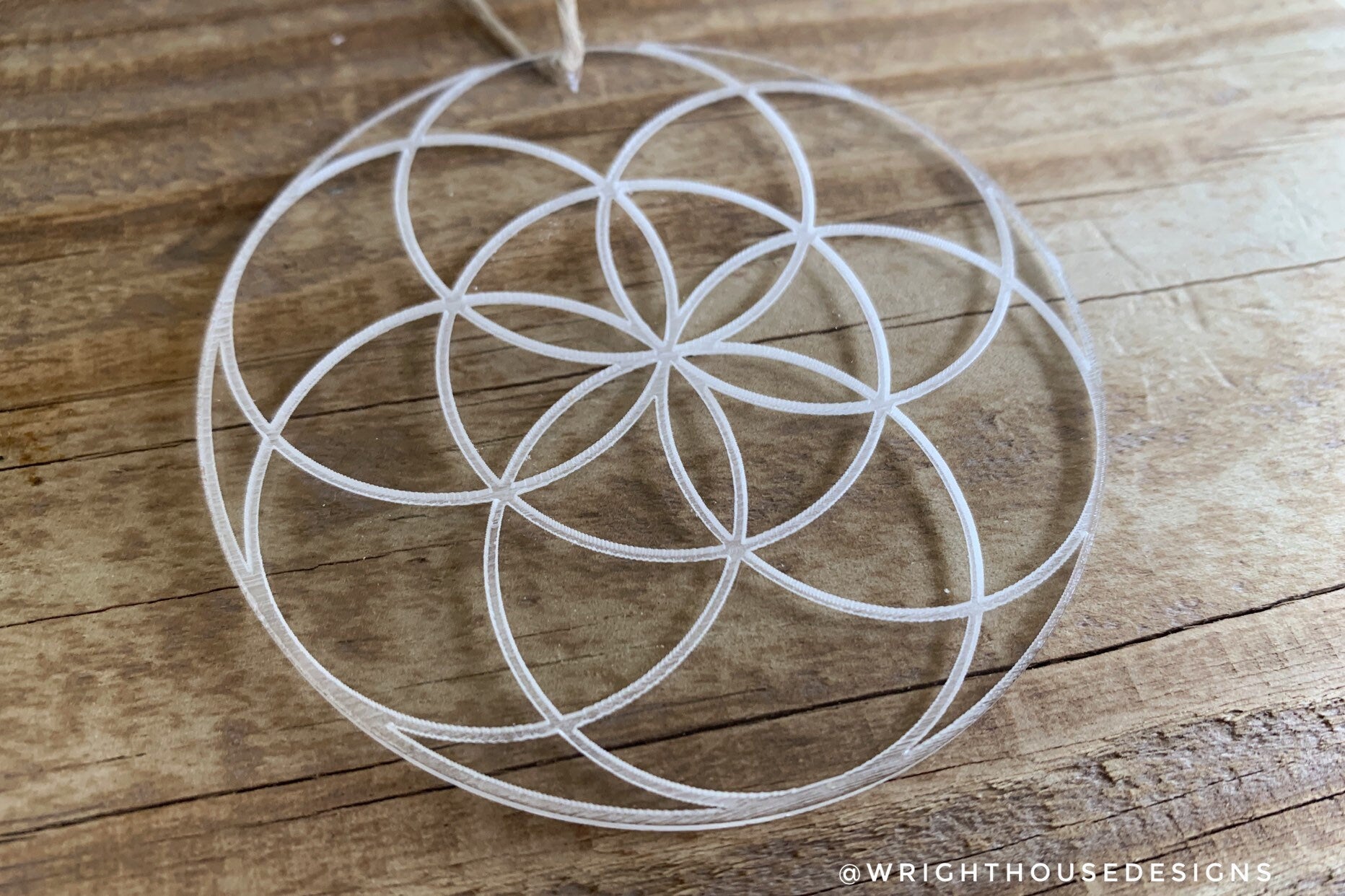 Seed Of Life - Crystal Grid - Sun Catcher - Clear Acrylic Ornament