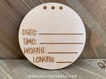 Load image into Gallery viewer, Baby Birth Stats - Newborn Vitals - Name Announcement - Personalized Newborn Nursery Wooden Round - Baby Milestone Keepsake
