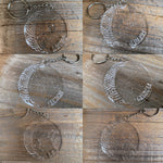 Load image into Gallery viewer, Laser Engraved Astrological Zodiac Acrylic Keychain - Constellation Star Sign Key Ring - Laser Cut Moon and Star - Personalized Novelty Gift
