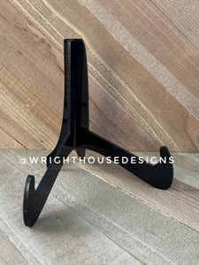 Autumn Farmhouse Foliage - Fall Pumpkin Season - Personalized Monogram - Shiplap Galvanized Style - Round Shelf Sitter Sign