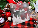 Load image into Gallery viewer, Believe - Santa&#39;s Sleigh Christmas Eve Scene - Laser Engraved Frosted Acrylic - Christmas Tree Ornament
