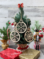 Load image into Gallery viewer, Wooden Snowflake - Christmas Tree Ornaments - Winter Decorations
