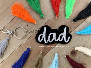 Dad Tassel Acrylic Keychain - Customized - Father's Day Present - Gift For Him