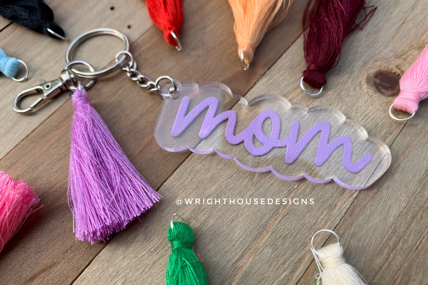 Mom Tassel Acrylic Keychain - Customized - Mother's Day Present - Gift For Her