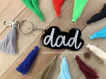 Load image into Gallery viewer, Dad Tassel Acrylic Keychain - Customized - Father&#39;s Day Present - Gift For Him
