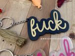 Load image into Gallery viewer, Funny Curse Sware Word Tassel Acrylic Keychain - Customized - Father&#39;s Day Mother&#39;s Day Present - Gift For Him - Gift For Her
