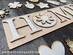Load image into Gallery viewer, Interchangeable Home Sign - Blank Unfinished DIY Craft - Family Paint Night - Kids Art Project - Rectangular Wood Sign With Stand
