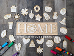 Load image into Gallery viewer, Interchangeable Home Sign - Blank Unfinished DIY Craft - Family Paint Night - Kids Art Project - Rectangular Wood Sign With Stand
