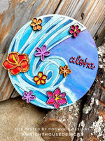 Load image into Gallery viewer, DIGITAL FILE - Aloha Waterfall - Tropical Floral Round - Files for Sign Making - SVG Cut File For Glowforge
