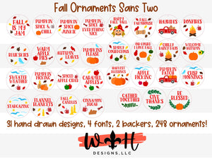 DIGITAL FILE - Autumn Icons - Shiplap Rustic Farmhouse - Fall Traditions Ornaments - SVG Cut File For Glowforge - Cut Files For Lasers