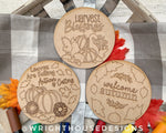 Load image into Gallery viewer, Fall Lovers Autumn Pumpkin DIY Color Craft Bundle - Scored Coloring Round for Art Projects - Paint Party Craft
