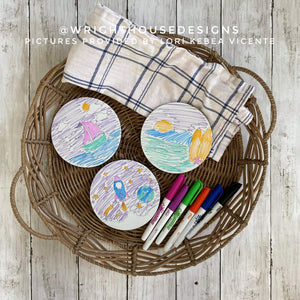 Fall Lovers Autumn Pumpkin DIY Color Craft Bundle - Scored Coloring Round for Art Projects - Paint Party Craft