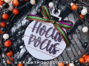 Witchy Halloween Tree Decor - Shiplap Wooden Tree Ornaments - Gothic Fireplace Mantel Accents - Seasonal Tiered Tray and Coffee Bar Decor