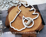 Load image into Gallery viewer, Personalized Angel Memorial - Monogram Name Initial - Wooden Christmas Tree Ornament - Gift Bag Tag - Handmade - Winter Decor - Holiday Gift
