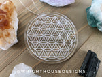 Load image into Gallery viewer, Flower of Life - Geometric Shape - Crystal Grid - Sun Catcher - Clear Acrylic Ornament
