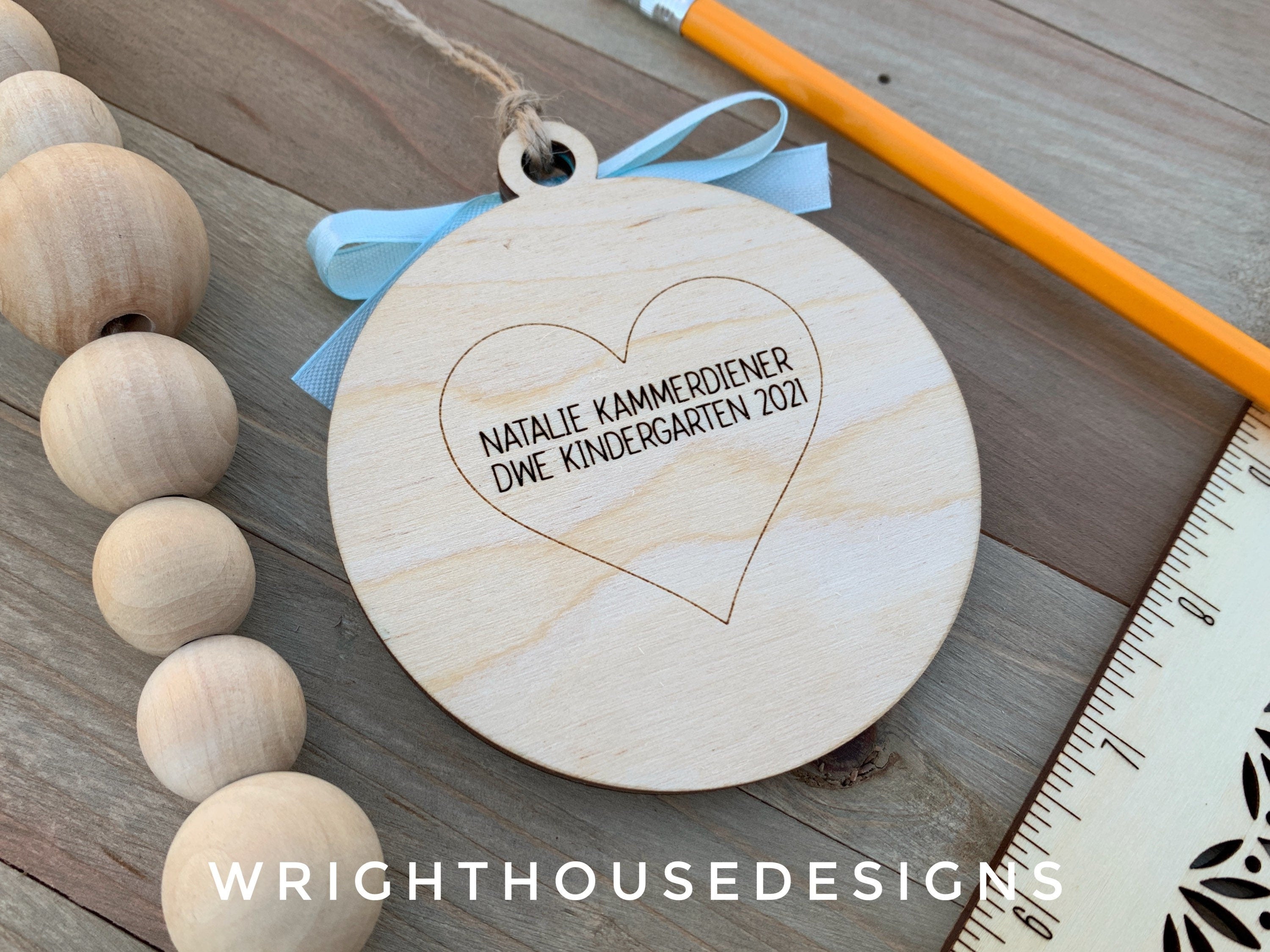 Personalized Teacher Inspirational Wooden Christmas Ornament - Back To School - Teacher Appreciation Gift