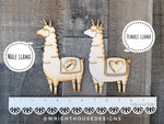 Load image into Gallery viewer, Llama Interchangeable Sign - Blank Unfinished DIY Craft - Family Paint Night - Kids Art Project - Shelf Sitter Round Sign With Stand
