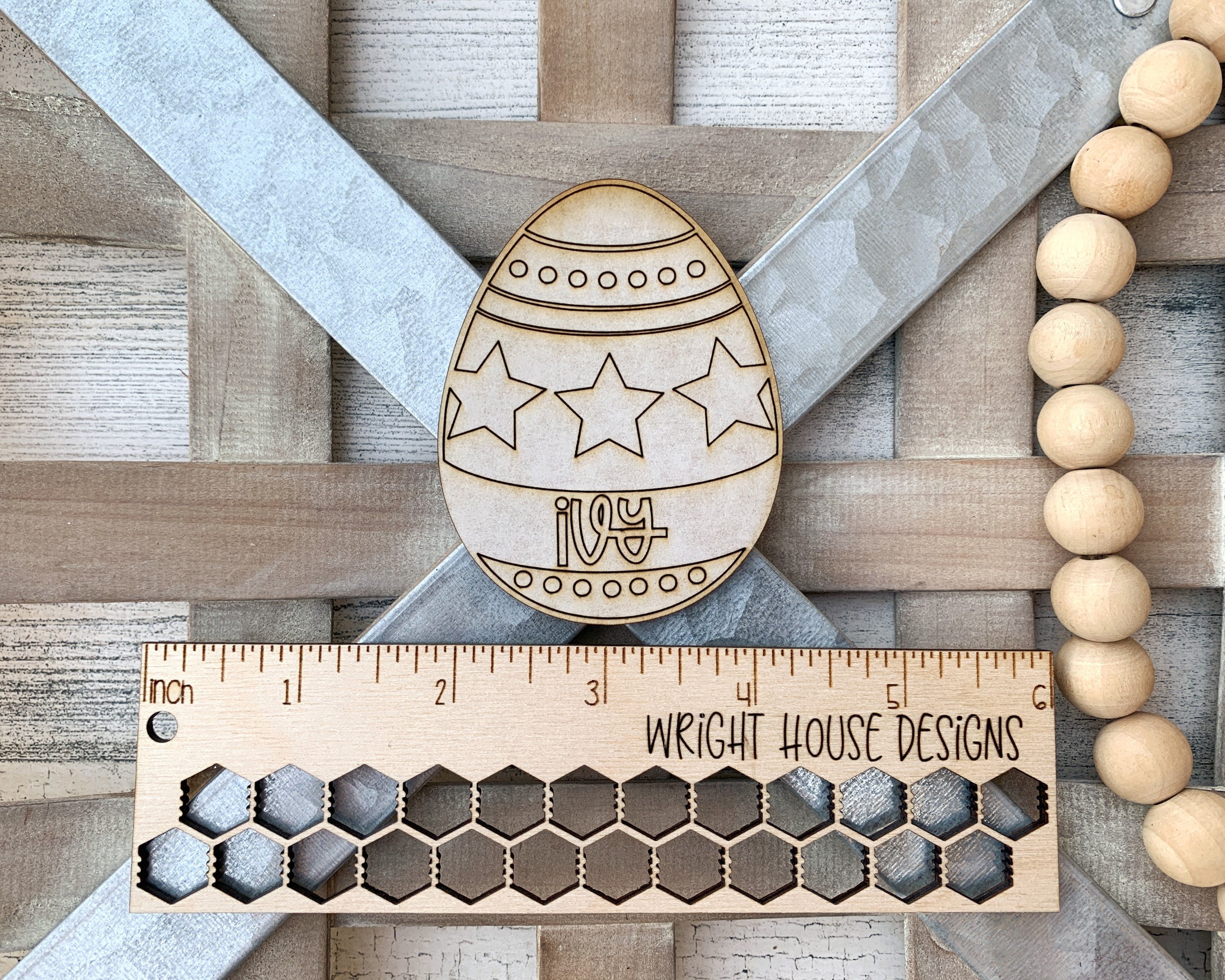 Kid's Personalized Easter Eggs - DIY Mess Free Wooden Peel and Paint Craft - Easter Basket Fillers - Easter Bunny Gifts - Spring Bag Tags