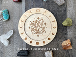 Load image into Gallery viewer, Celestial Wooden Trinket Trays - Engraved Coffee Coasters - Decorative Desk and Night Stand Organizer
