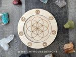 Load image into Gallery viewer, Geometric Wooden Trinket Trays - Engraved Coffee Coasters - Decorative Desk and Night Stand Organizer
