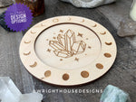 Load image into Gallery viewer, Celestial Wooden Trinket Trays - Engraved Coffee Coasters - Decorative Desk and Night Stand Organizer
