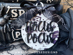 Load image into Gallery viewer, Celestial Witchy - Hocus Pocus - Wooden Halloween Tree Ball Ornaments - Seasonal Table Setting - Coffee Bar Decor - Tier Tray Accents

