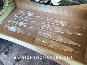 Vegetable Garden Plant Stakes - Spring Seed Cultivation Organization - Weatherproof Acrylic Garden Markers - Seasonal Gift For Plant Lovers