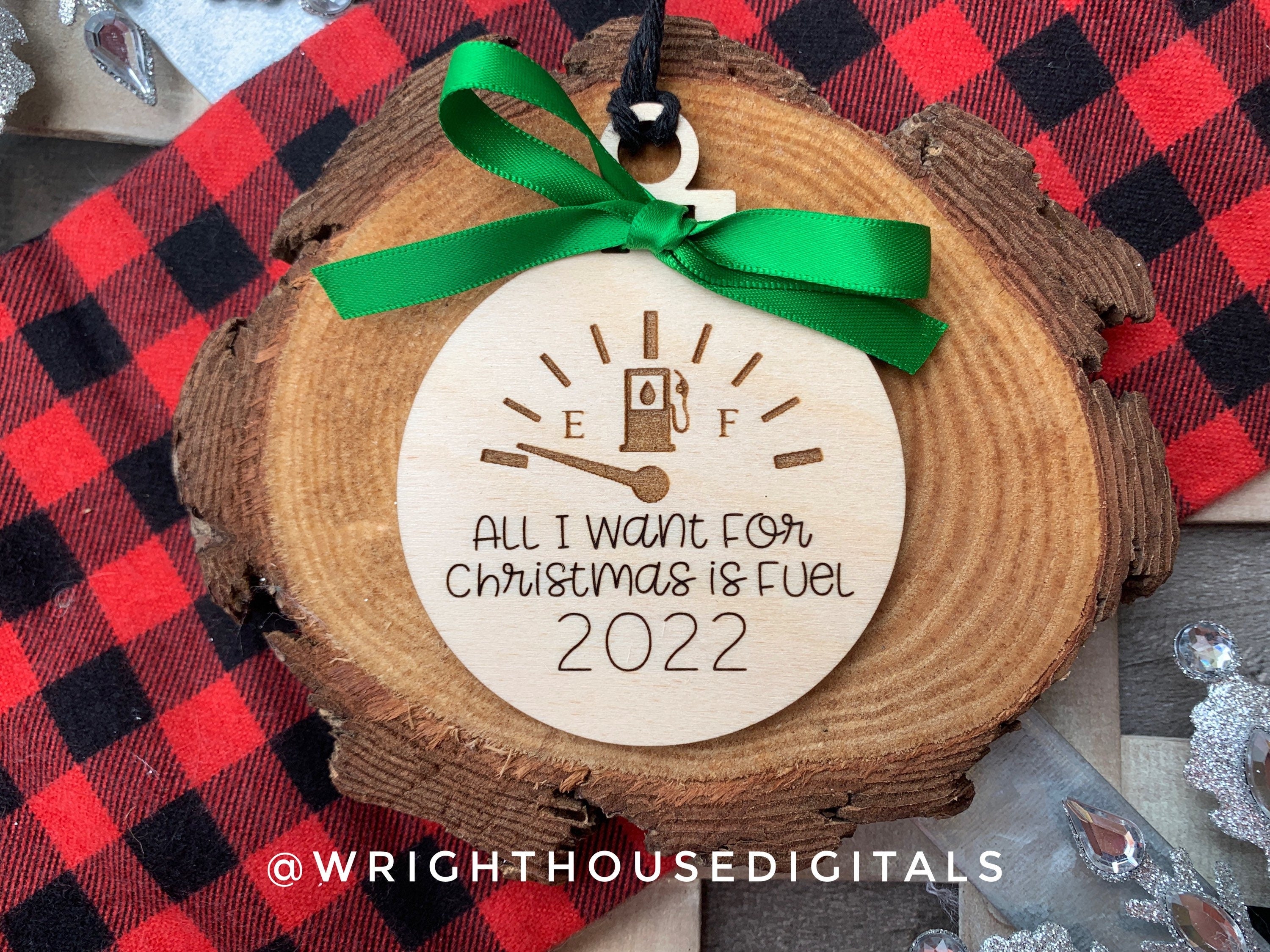 DIGITAL FILE - 2022 Fuel Christmas Tree Balls - The Year We Couldn't Afford Gas - Funny Ornament Bundle - SVG Cut Files For Glowforge Lasers