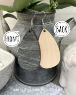 Load image into Gallery viewer, Fall Leaf Earrings - Style 6 - Light Academia - Witchy Cottagecore - Wooden Dangle Drop - Lightweight Statement Jewelry For Sensitive Skin
