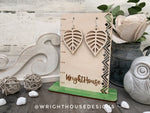 Load image into Gallery viewer, Fall Leaf Earrings - Style 1 - Light Academia - Witchy Cottagecore - Wooden Dangle Drop - Lightweight Statement Jewelry For Sensitive Skin
