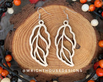 Load image into Gallery viewer, Fall Leaf Earrings - Style 10 - Light Academia - Witchy Cottagecore - Wooden Dangle Drop - Lightweight Statement Jewelry For Sensitive Skin
