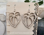 Load image into Gallery viewer, Fall Leaf Earrings - Style 5 - Light Academia - Witchy Cottagecore - Wooden Dangle Drop - Lightweight Statement Jewelry For Sensitive Skin
