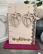 Load image into Gallery viewer, Fall Leaf Earrings - Style 5 - Light Academia - Witchy Cottagecore - Wooden Dangle Drop - Lightweight Statement Jewelry For Sensitive Skin
