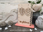 Load image into Gallery viewer, Fall Leaf Earrings - Style 7 - Light Academia - Witchy Cottagecore - Wooden Dangle Drop - Lightweight Statement Jewelry For Sensitive Skin
