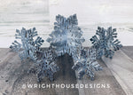 Load image into Gallery viewer, Winter 3D Interlocking Christmas Snowflakes - Rustic Farmhouse - Laser Cut Wooden Holiday Decor - Fireplace Mantle -Winter Shelf Sitters
