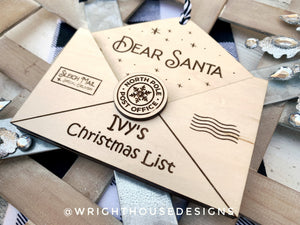 Kid's Personalized Mailbox - Letters to Santa - Holiday Wishlist - North Pole Letters - Christmas Eve Tree Ornaments - Gift Card Holder
