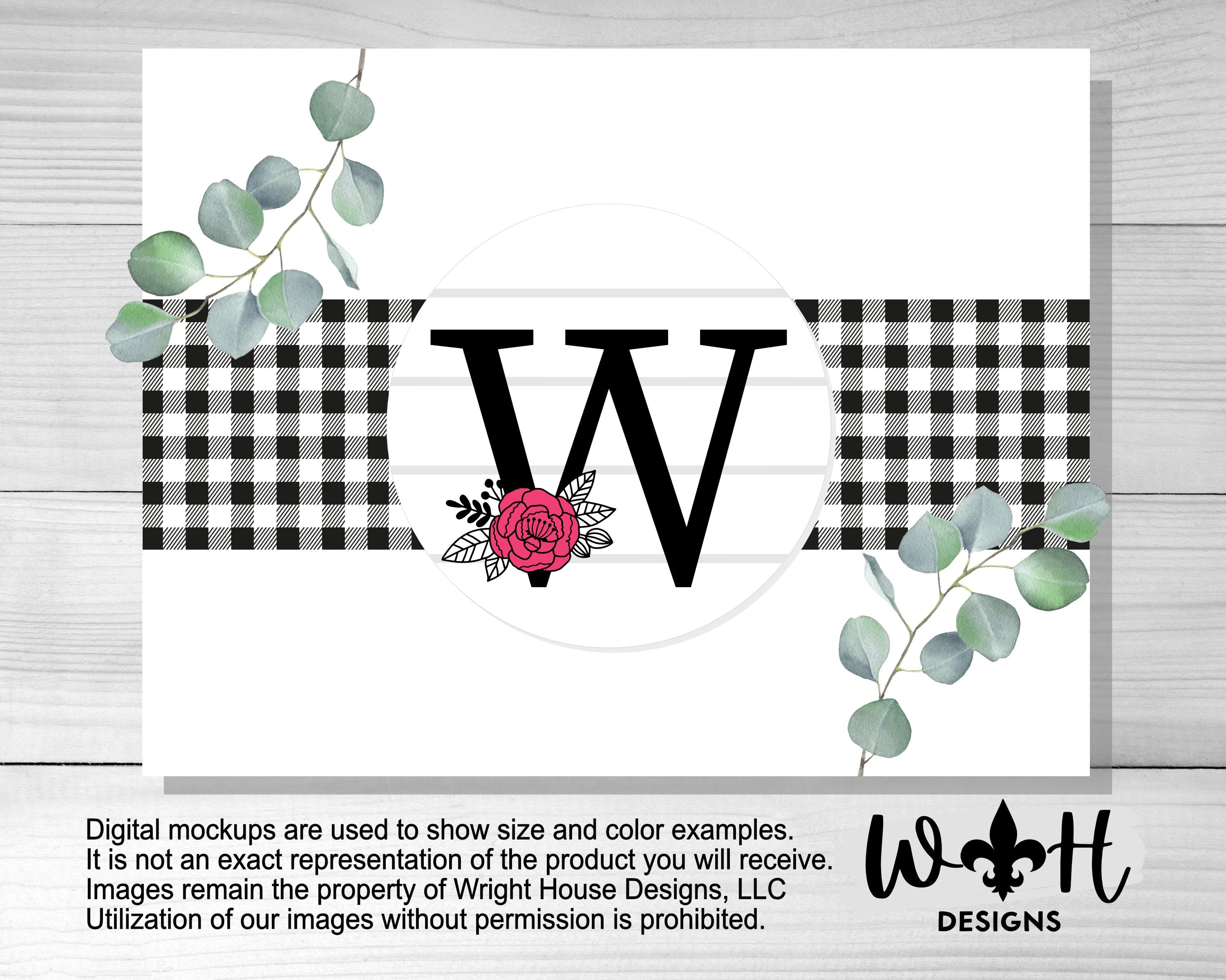Rose Bud Floral Personalized Monogram Family Name - Laser Cut Wooden Shiplap Round Sign - Rustic Farmhouse - Southern Style Bookshelf Decor
