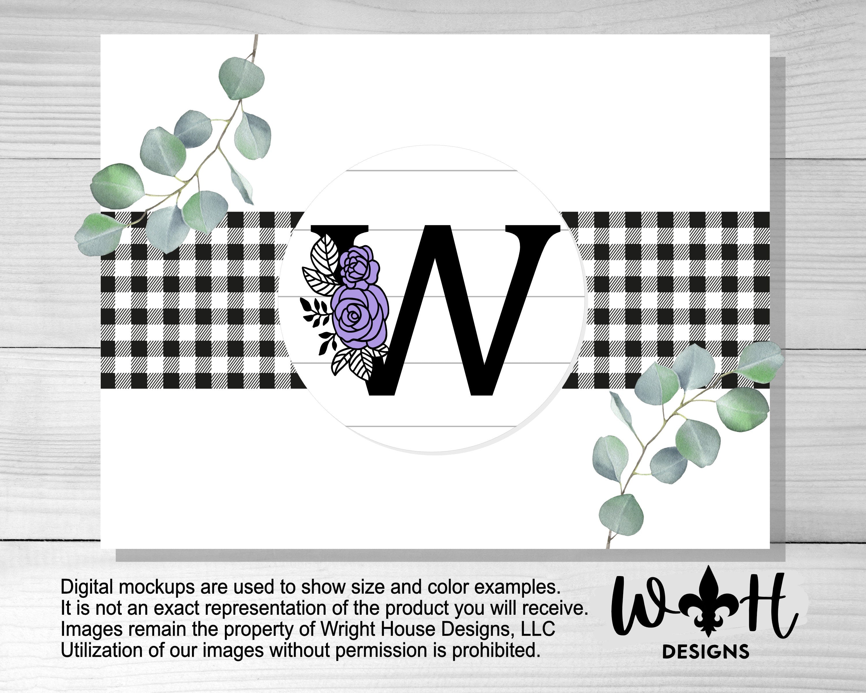 Rose Floral Personalized Monogram Family Name - Laser Cut Wooden Shiplap Round Sign - Rustic Farmhouse - Southern Style Bookshelf Decor